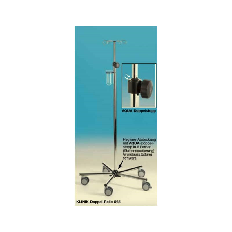 Statif à perfusion avec base alourdie