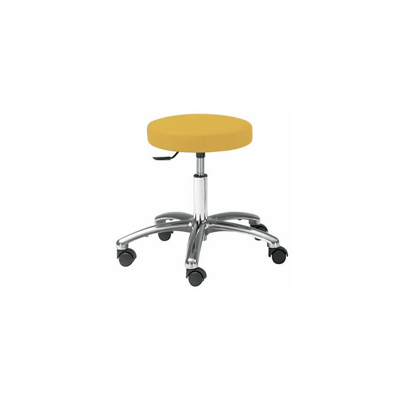 Tabouret à roulettes molles MINETTE bleu azur