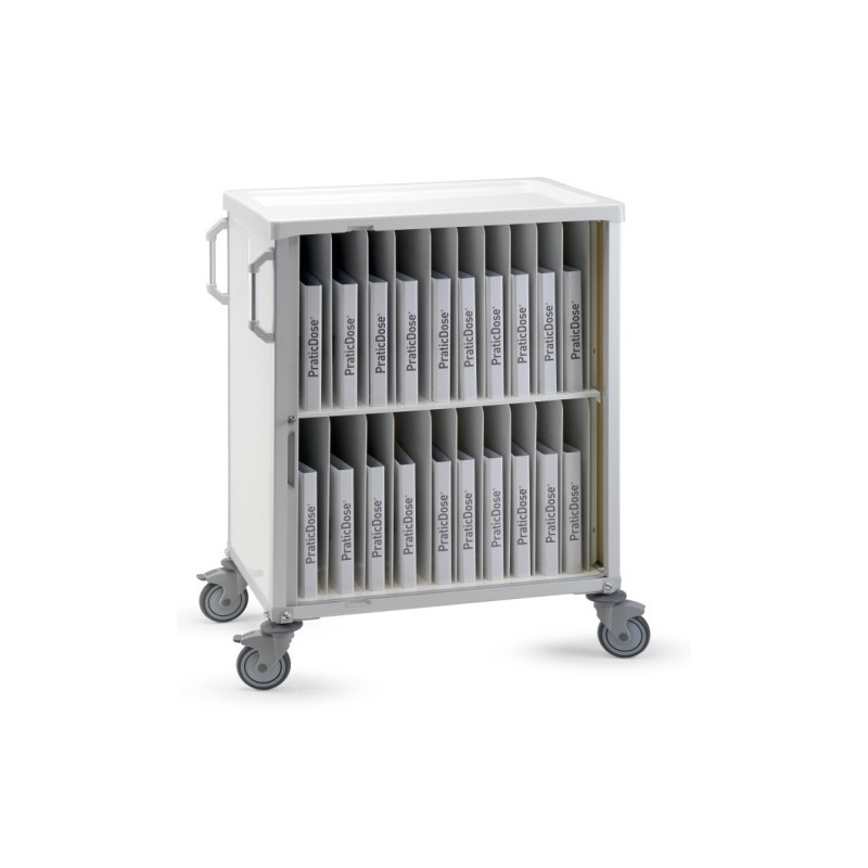 Chariot de visite pour dossiers médicaux