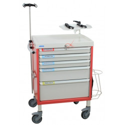 Chariot d\'urgence de base type OPTIMEA 8