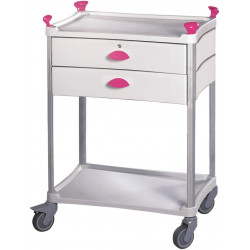 Guéridon Résine 2 tablettes  700 x 500 x 985 mm