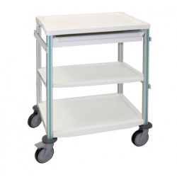 Chariot AGILY 3 tablettes - 1 tiroir 600 x 400
