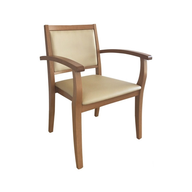 Chaise avec accoudoirs LIZA dossier bas