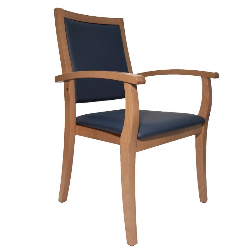 Chaise avec accoudoirs LIZA dossier haut