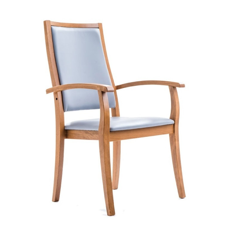 Chaise avec accoudoirs LIZA dossier très haut